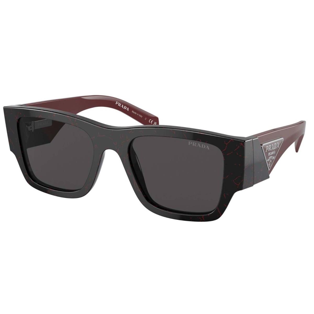 Prada PR 10ZS Black Red Marble/grey 11F-5S0 Sunglasses