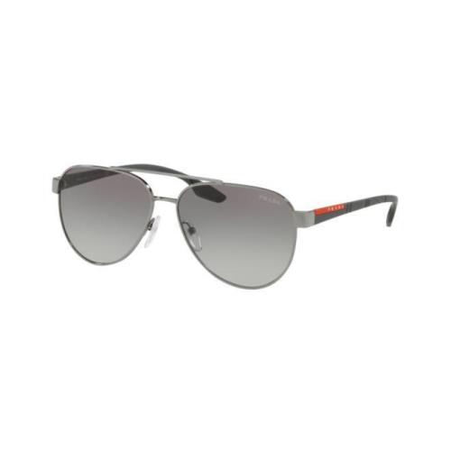 Prada Linea Rossa Stubb Sps 54T Ruthenium/grey Shaded 5AV-3M1 Sunglasses