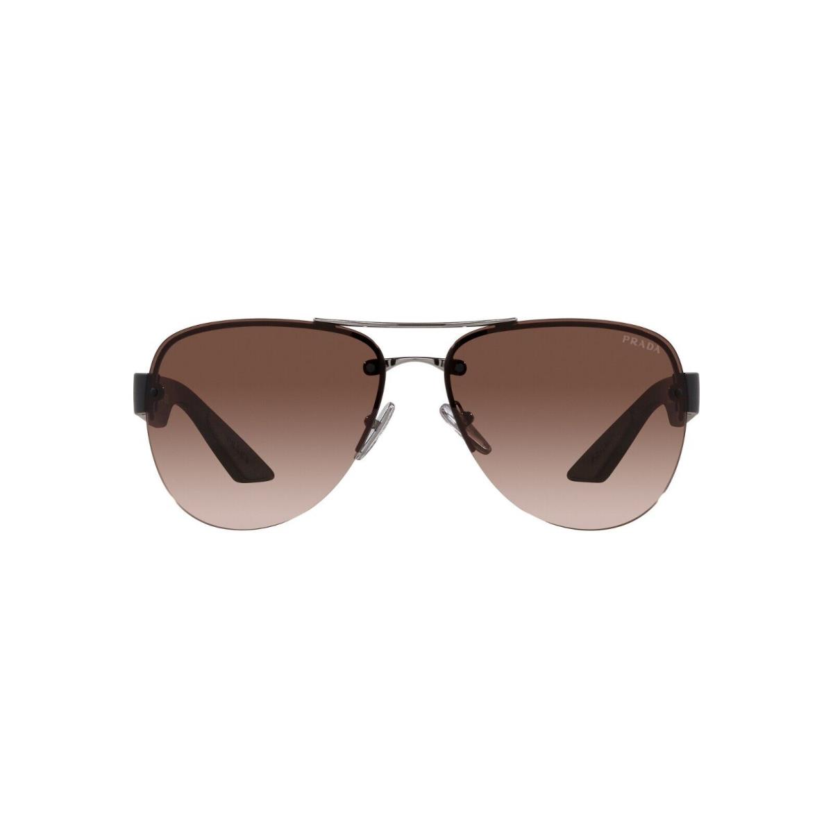 Prada Linea Rossa PS 55YS Gunmetal/brown Shaded 5AV-02P Sunglasses