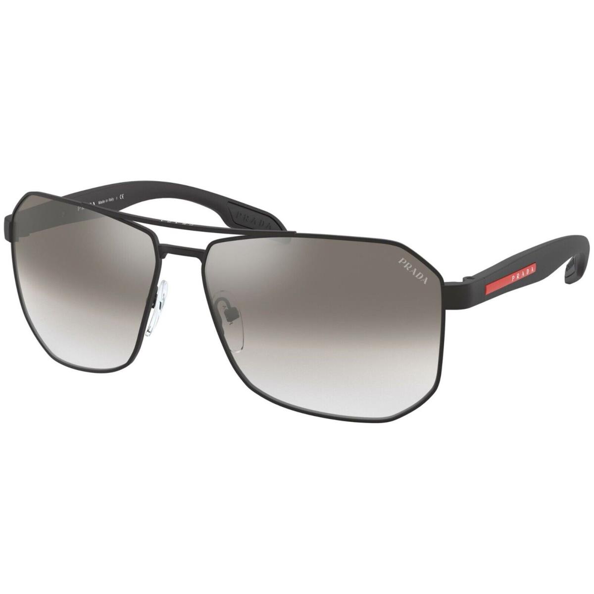 Prada Linea Rossa SPS51V Matte Black/grey Shaded Mirrored 1BO-5O0 Sunglasses