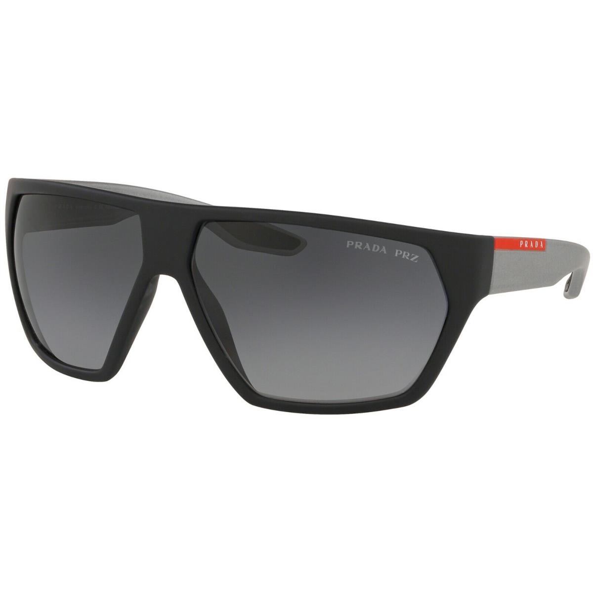 Prada Linea Rossa Sps 08U Black Rubber/grey Shaded Polarized 4535W1 Sunglasses