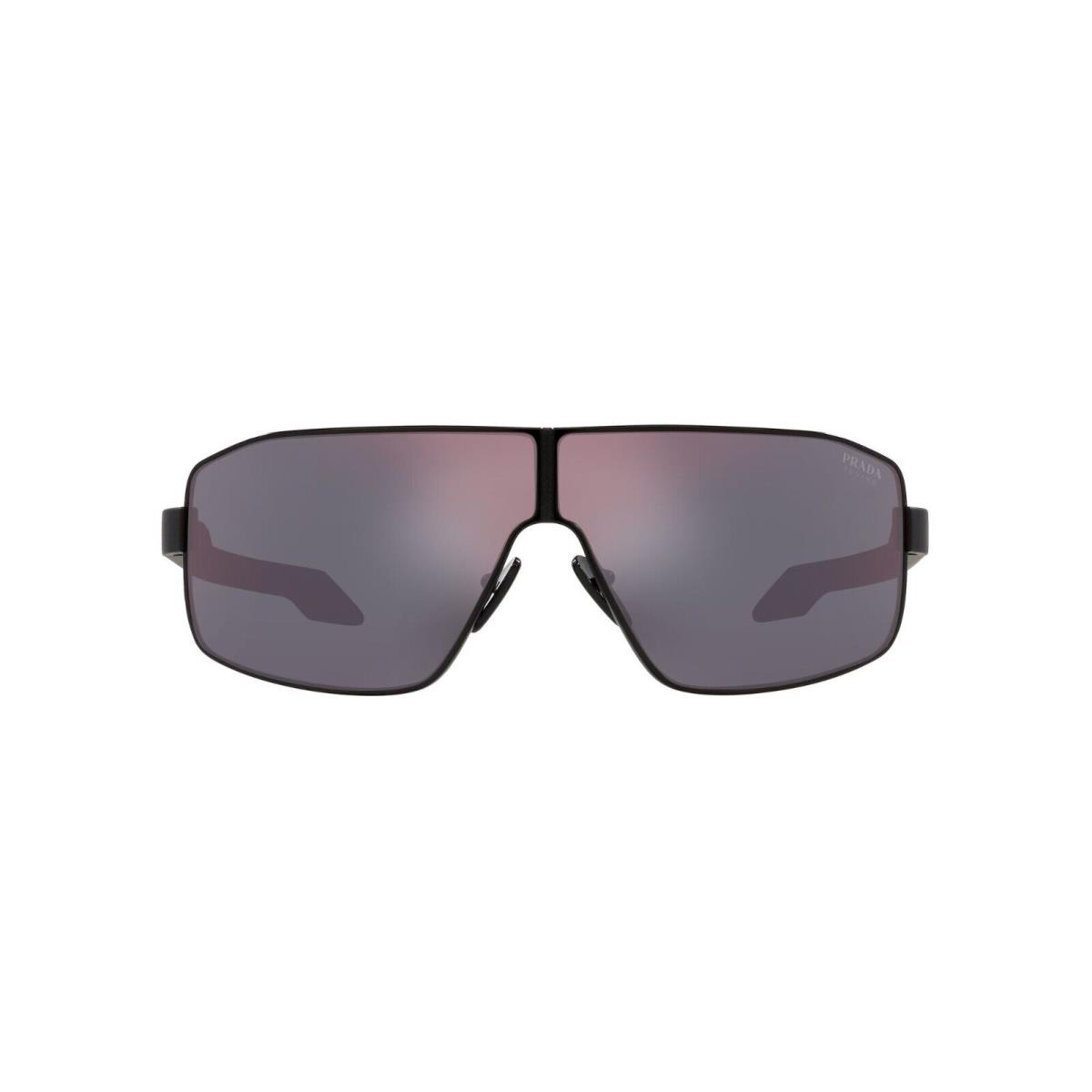 Prada Linea Rossa PS 54YS Matte Black/grey Red Shaded Mirror 1BO10A Sunglasses - Frame: Matte Black, Lens: Grey Red Shaded