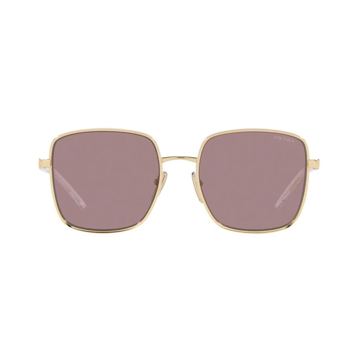 Prada PR 55YS Pale Gold/light Brown Violet ZVN06I Sunglasses