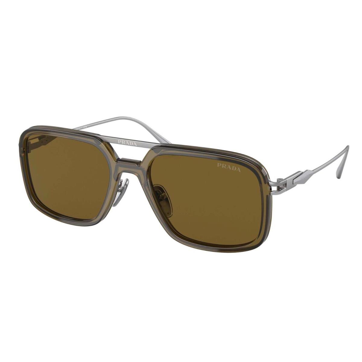 Prada PR 57ZS Dark Green Brown/dark Brown 18F-01T Sunglasses