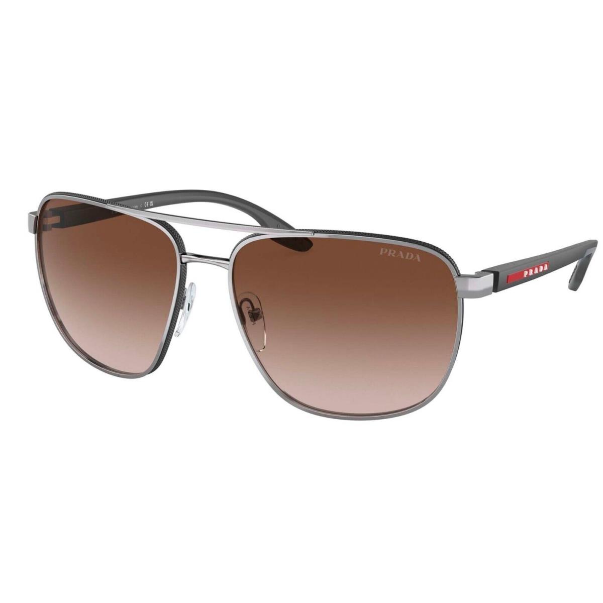 Prada Linea Rossa Sps 50YS Ruthenium/brown Shaded 5AV-02P Sunglasses