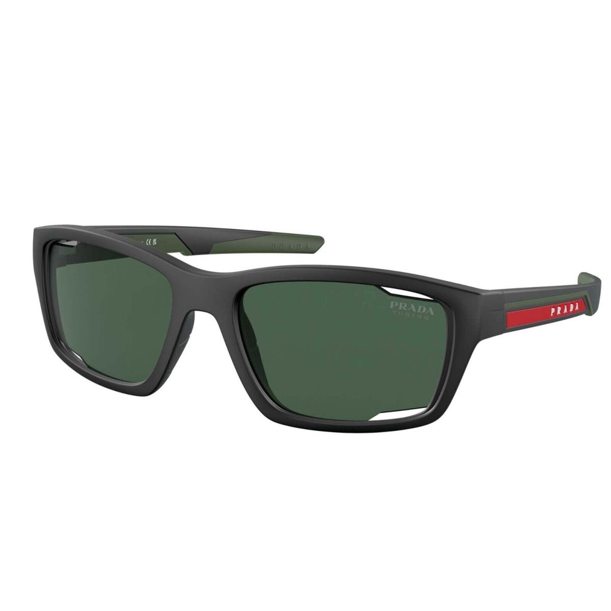 Prada Line Rossa Sps 04YS Matte Black/green Tuning 18G-06U Sunglasses