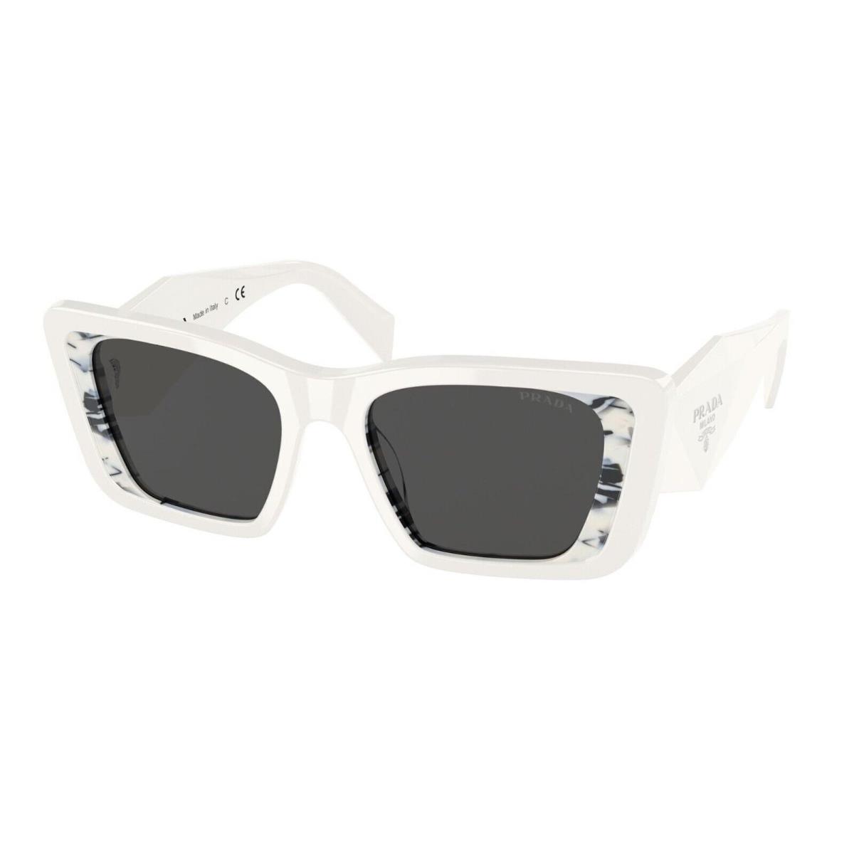 Prada Symbole PR 08YS White/dark Grey 02V-5S0 Sunglasses