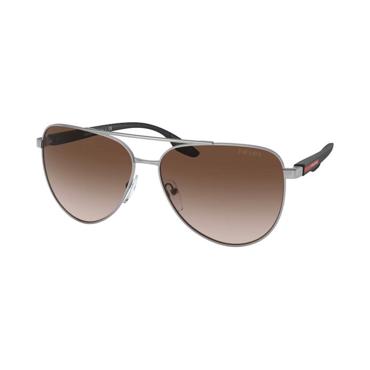 Prada Linea Rossa Sps 52WS Ruthenium/brown Shaded 5AV-02P Sunglasses