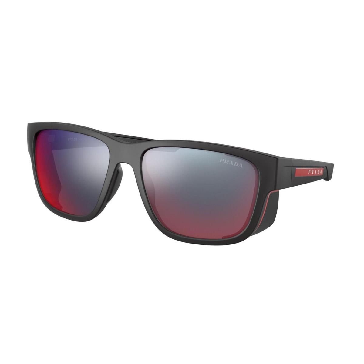 Prada Linea Rossa PS 07WS Black Rubber/blue Red Mirrored DG008F Sunglasses