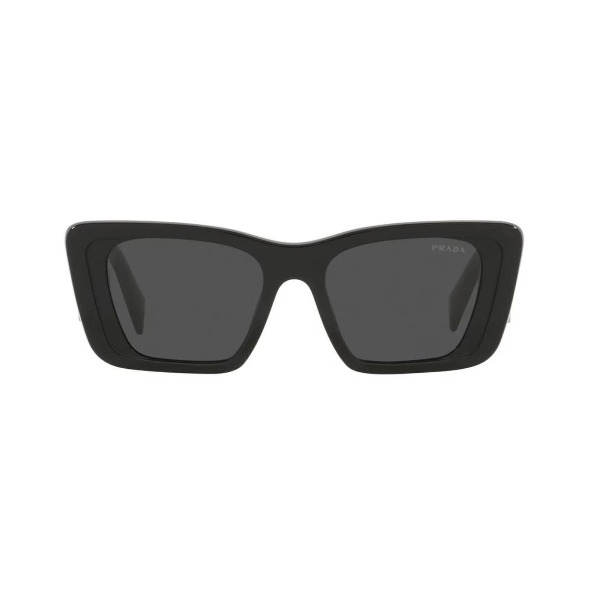 Prada Symbole PR 08YS Black/dark Grey 1AB-5S0 Sunglasses - Frame: Black, Lens: Dark Grey