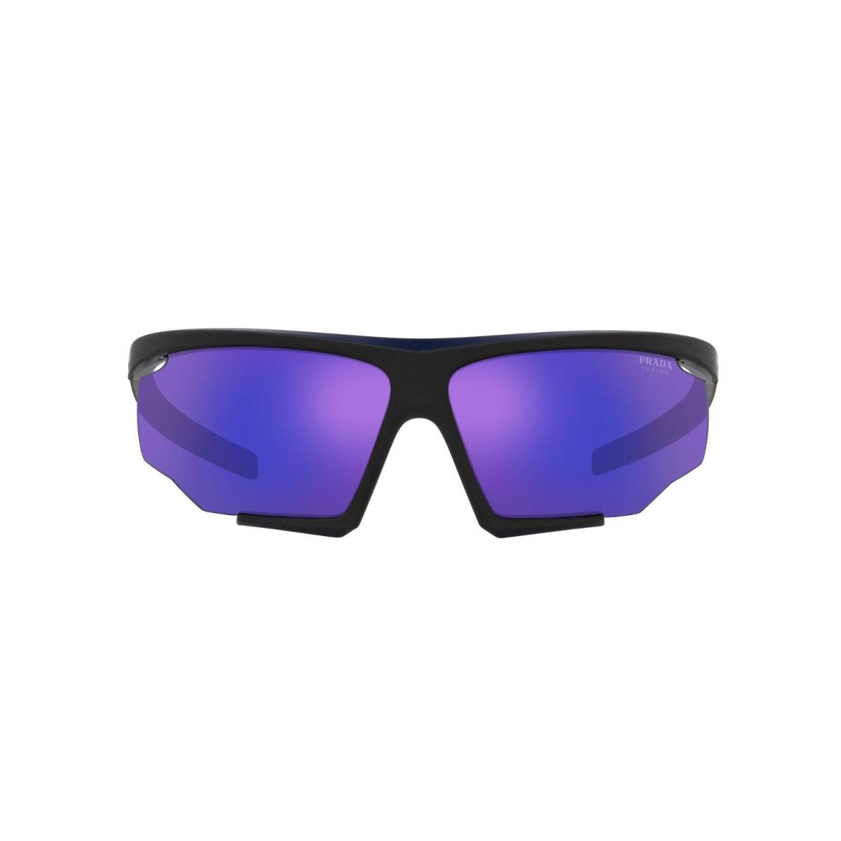 Prada Linea Rossa PS 07YS Black/blue with Violet Mirrored 13K-05U Sunglasses