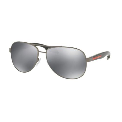 Prada Linea Rossa Sport Benbow 53PS Ruthenium Black/silver Mirrored Sunglasses