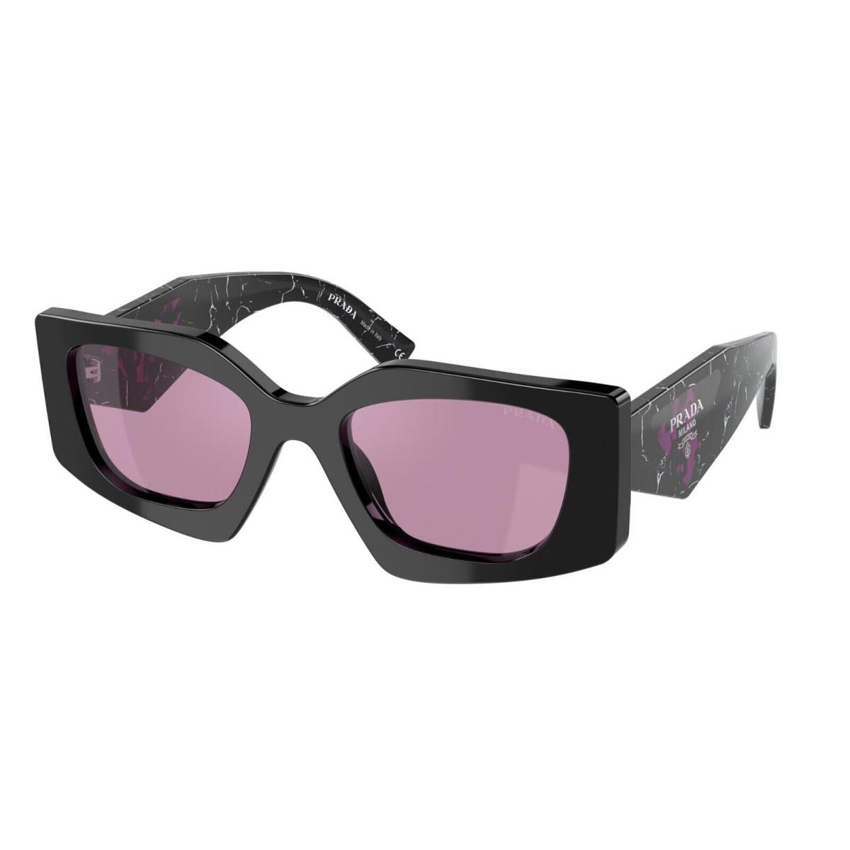 Prada PR 15YS Black/dark Violet Silver Mirrored 1AB07Q Sunglasses