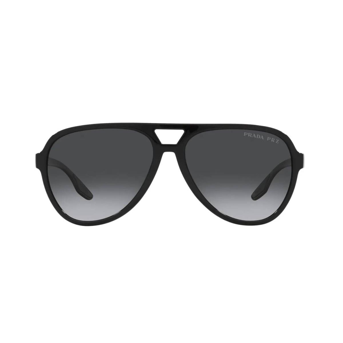 Prada Linea Rossa PS 06WS Black/grey Shaded Polarized 1AB06G Sunglasses - Frame: Black, Lens: Grey Shaded Polarized