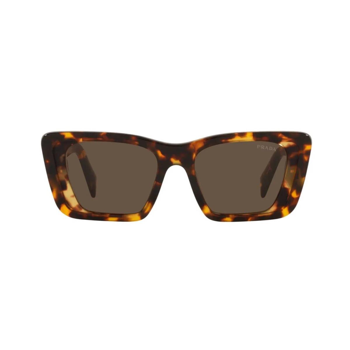 Prada Symbole PR 08YS Honey Havana/dark Brown 01V-8C1 Sunglasses - Frame: Honey Havana, Lens: Dark Brown