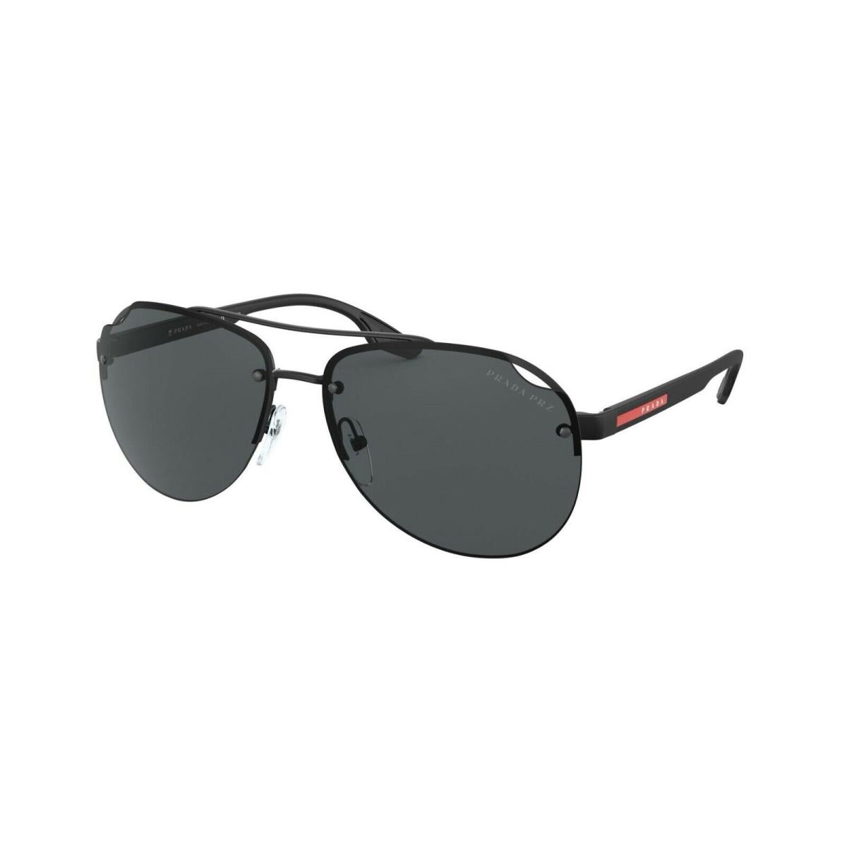 Prada Linea Rossa Sps 52V Matte Black/grey Polarized 1BO-5Z1 Sunglasses