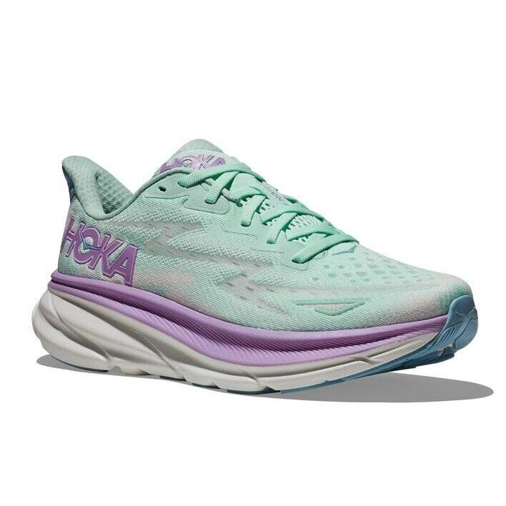 Hoka Clifton 9 Womens Running Shoes B Standard Sunlit Ocean/lilac Mist 1127896