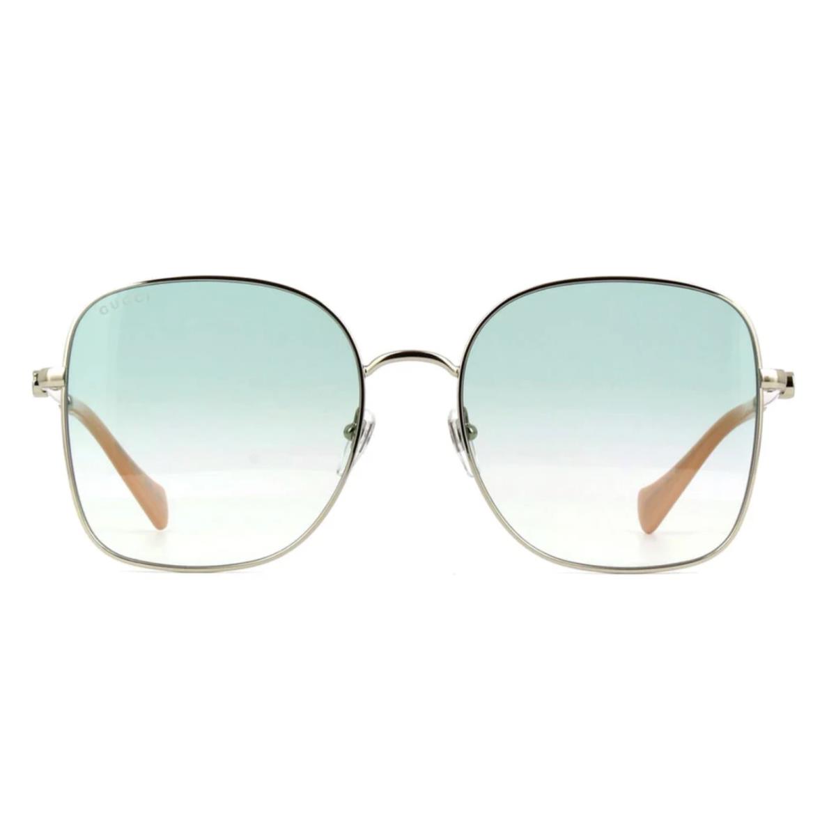 Gucci Women GG1143S-004 Silver Frame / Green Gradient Lens Sunglasses
