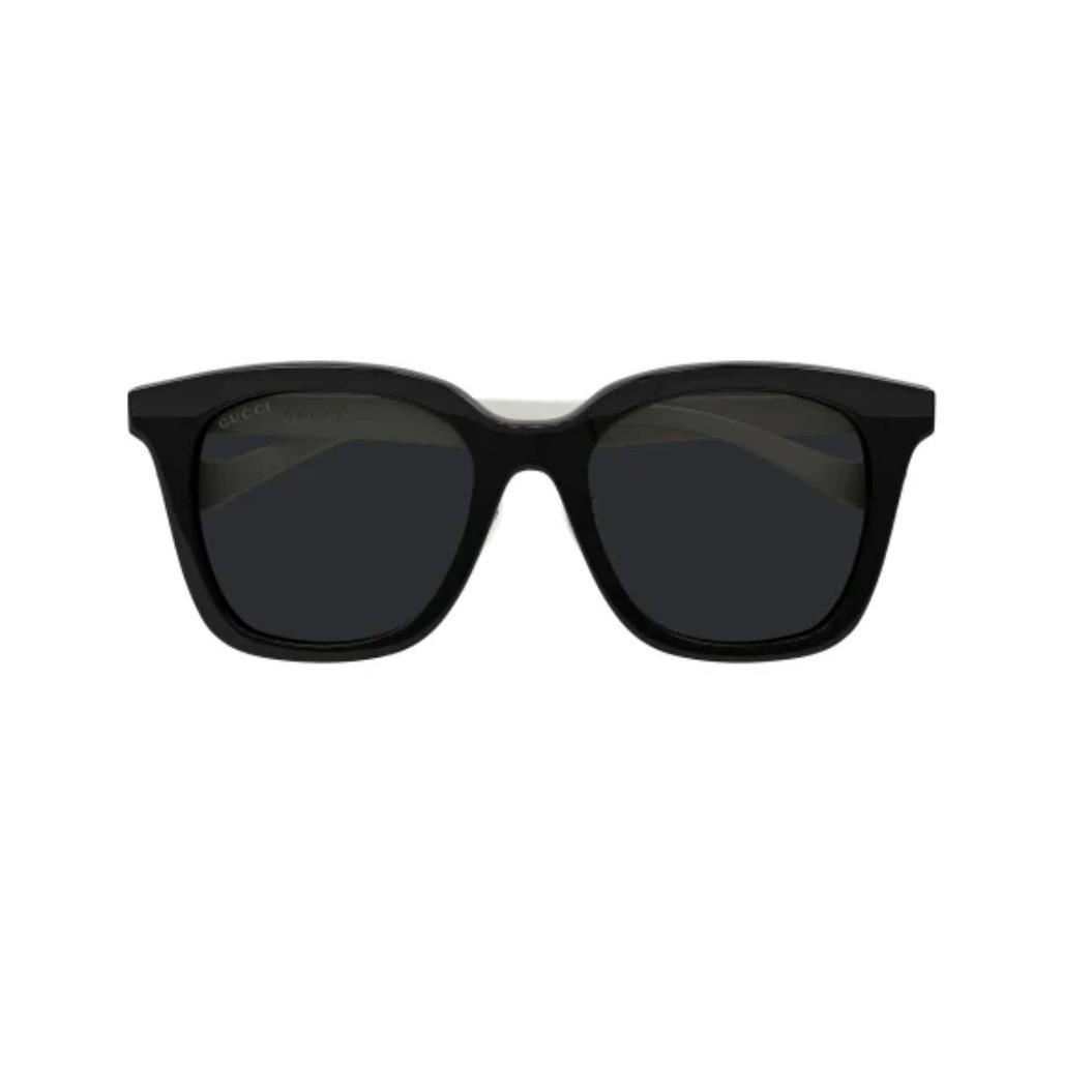 Gucci Women`s GG1001SK-003 Black White Frame / Gray Tinted Lens Sunglasses