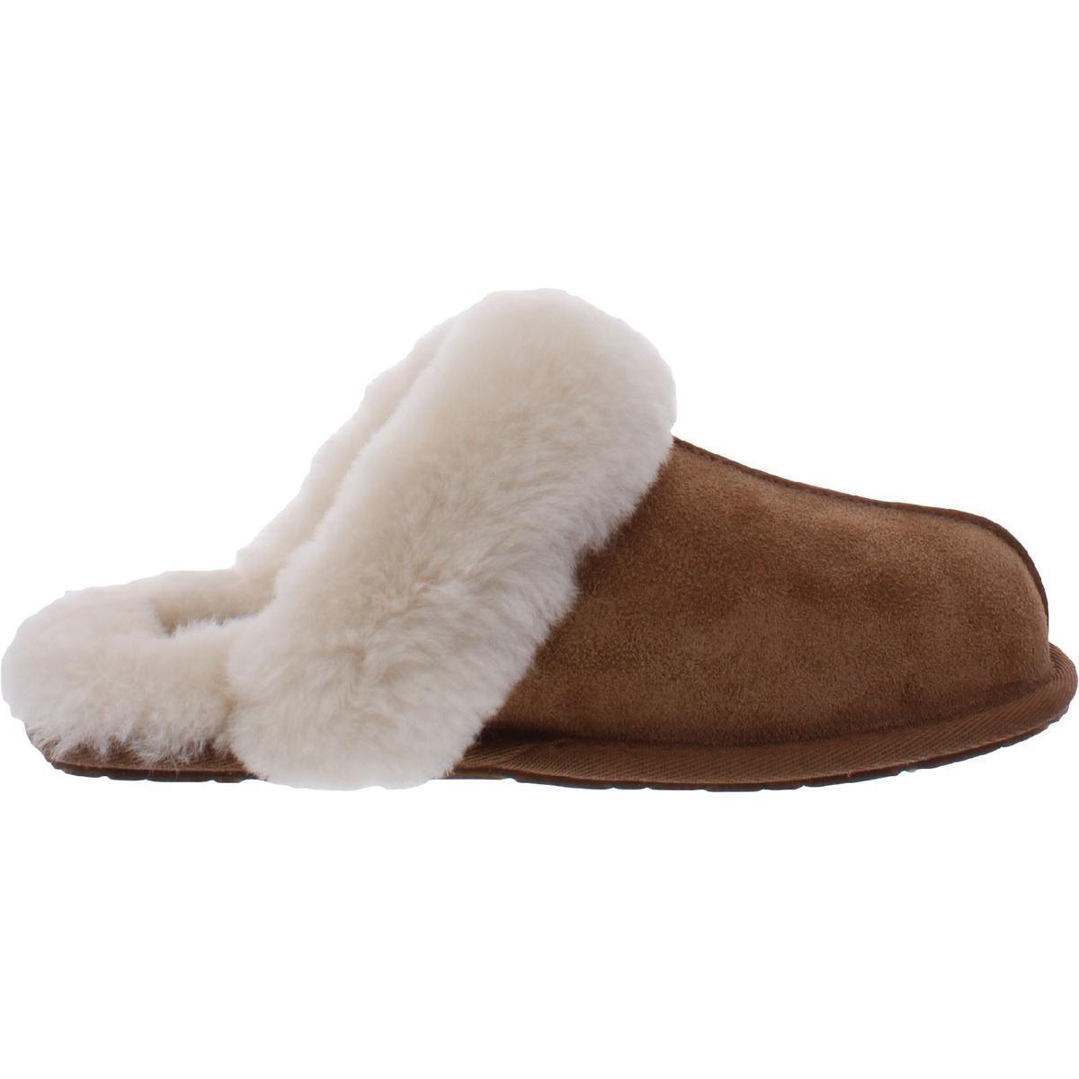 Ugg Womens Scuffette II Suede Comfort Slides Slip-on Slippers Shoes Bhfo 1588 - Chestnut