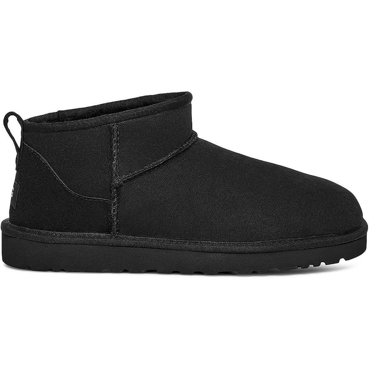 Ugg Mens Classic Ultra Mini Cold Weather Winter Chukka Boots Shoes Bhfo 7242 - Black