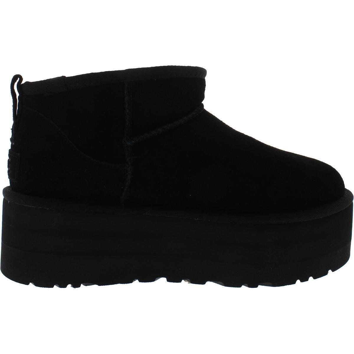 Ugg Womens Classic Ultra Mini Platform Suede Sherpa Ankle Boots Shoes Bhfo 7046