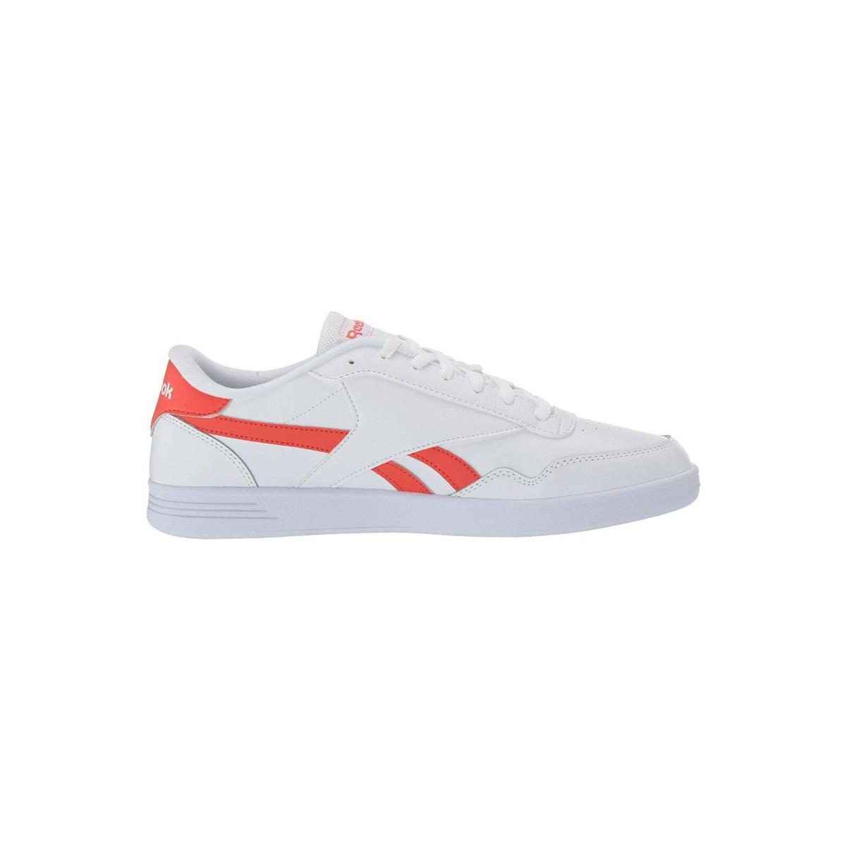 Reebok Women Men Royal Technique Foam Lite White Vivid Orange Tennis Shoes - White