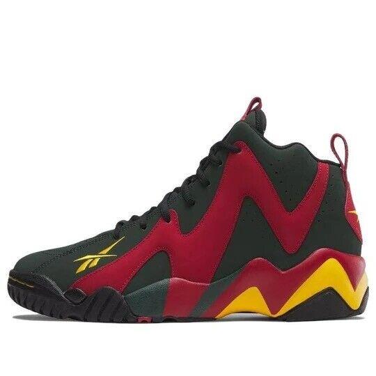 Men Reebok Hurrikaze II Basketball Shoes Green Yellow Red 100033880 Shawn Kemp