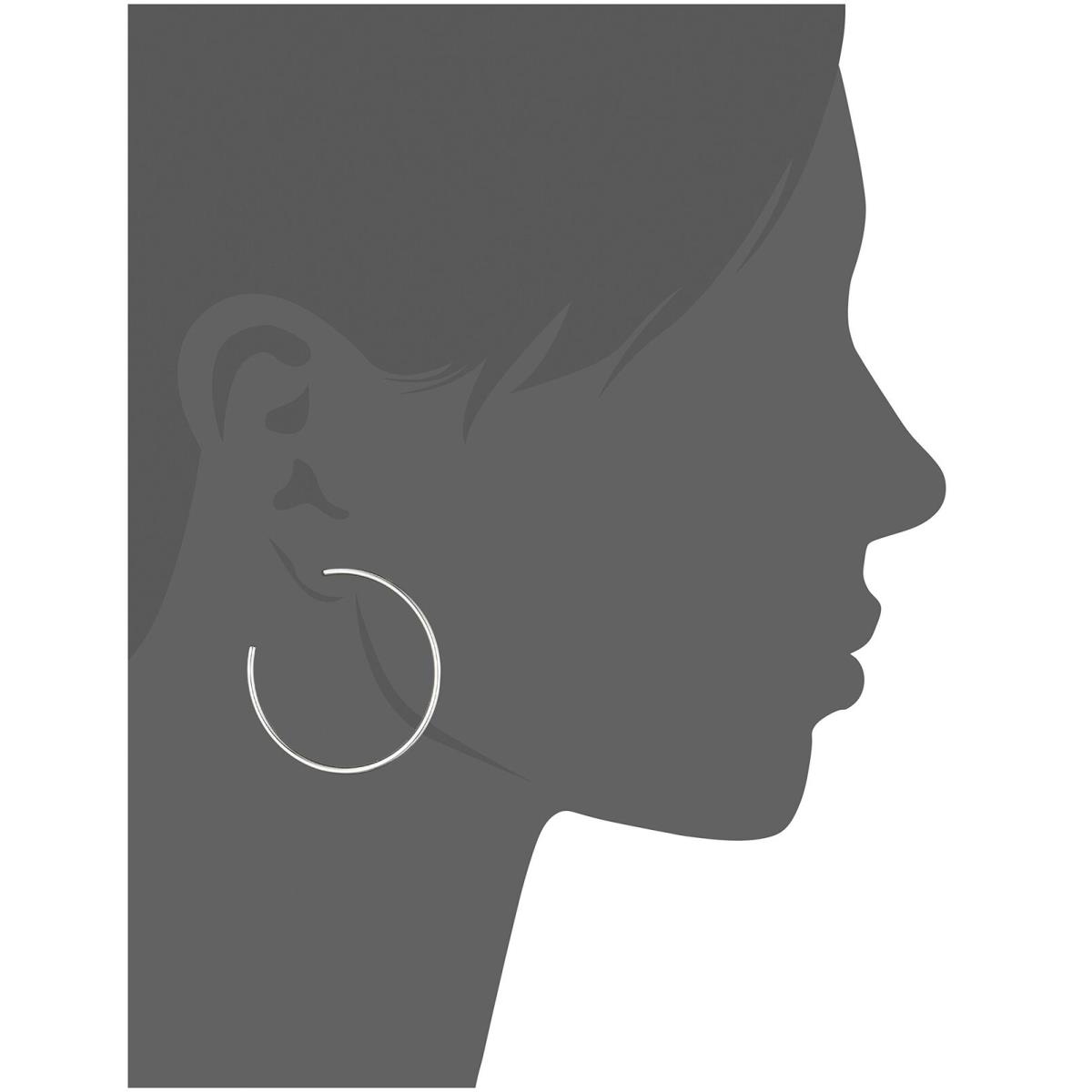 Michael Kors Stainless Steel Hoop Earrings For Women Color Silver Model