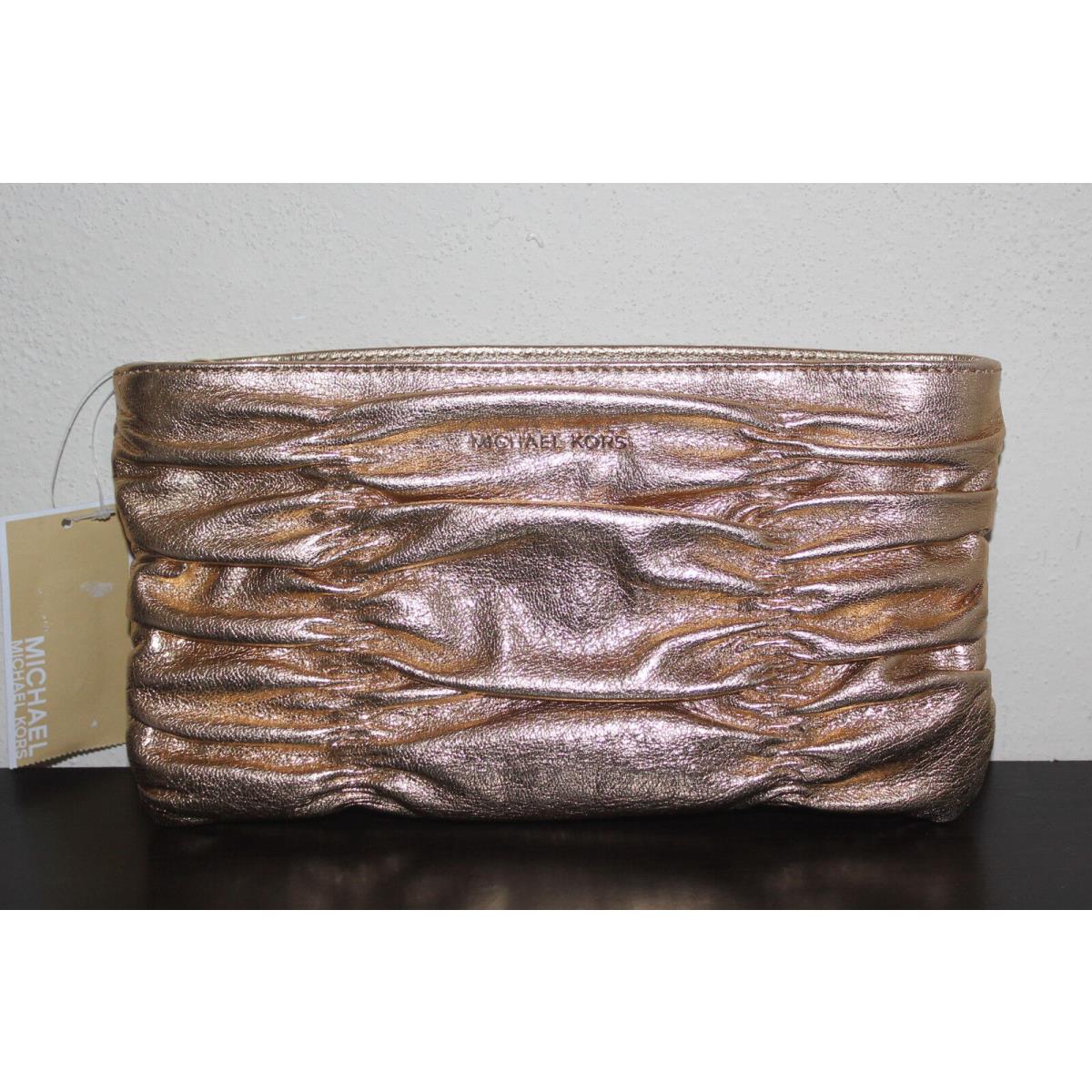 Kors Leather Pale Gold Webster Wallet Clutch