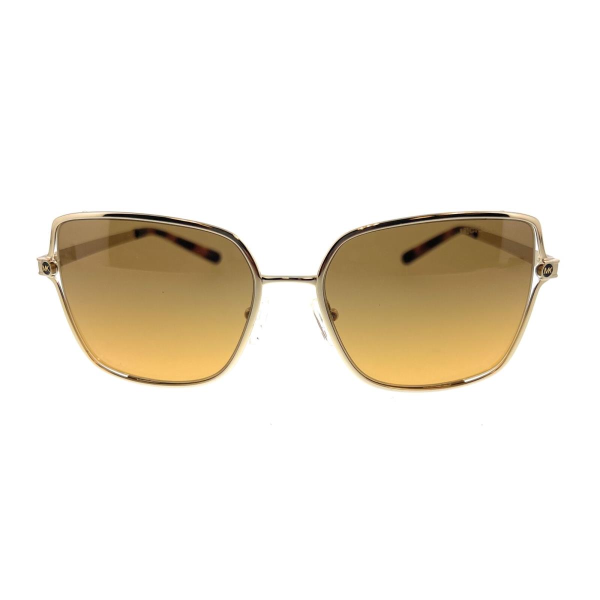 Michael Kors 0MK1087 101418 Shiny Light Gold Square Sunglasses