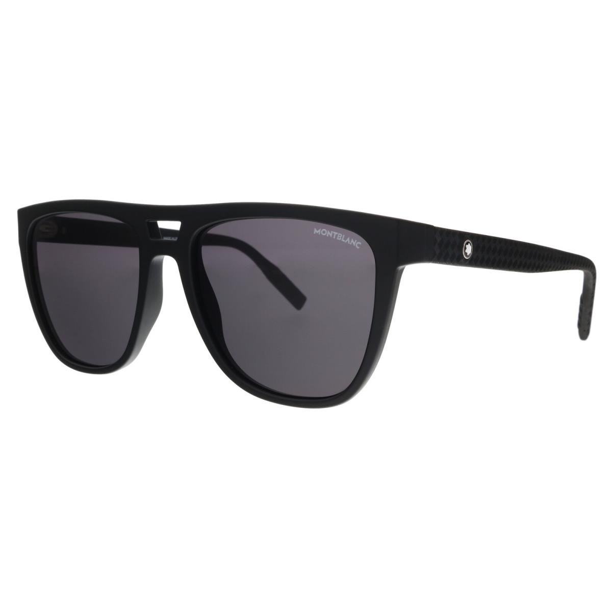 Montblanc MB0063S-001 Black Rectangle Sunglasses