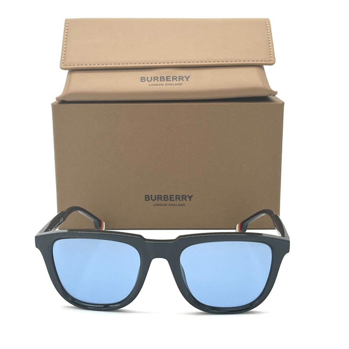 Burberry George BE4381U 300172 Black / Light Blue 54mm Sunglasses