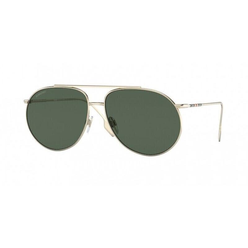 Burberry Sunglasses BE3138 110971 61 Light Gold Dark Green Woman