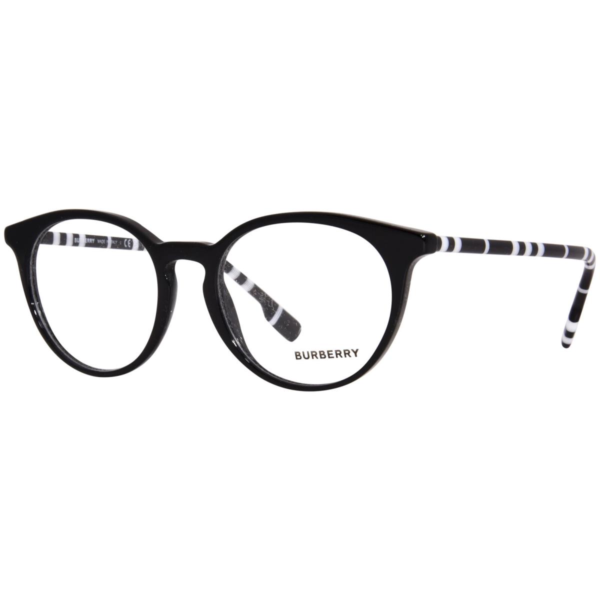 Burberry Chalcot BE2318 4007 Eyeglasses Women`s Black Full Rim Round Shape 51mm