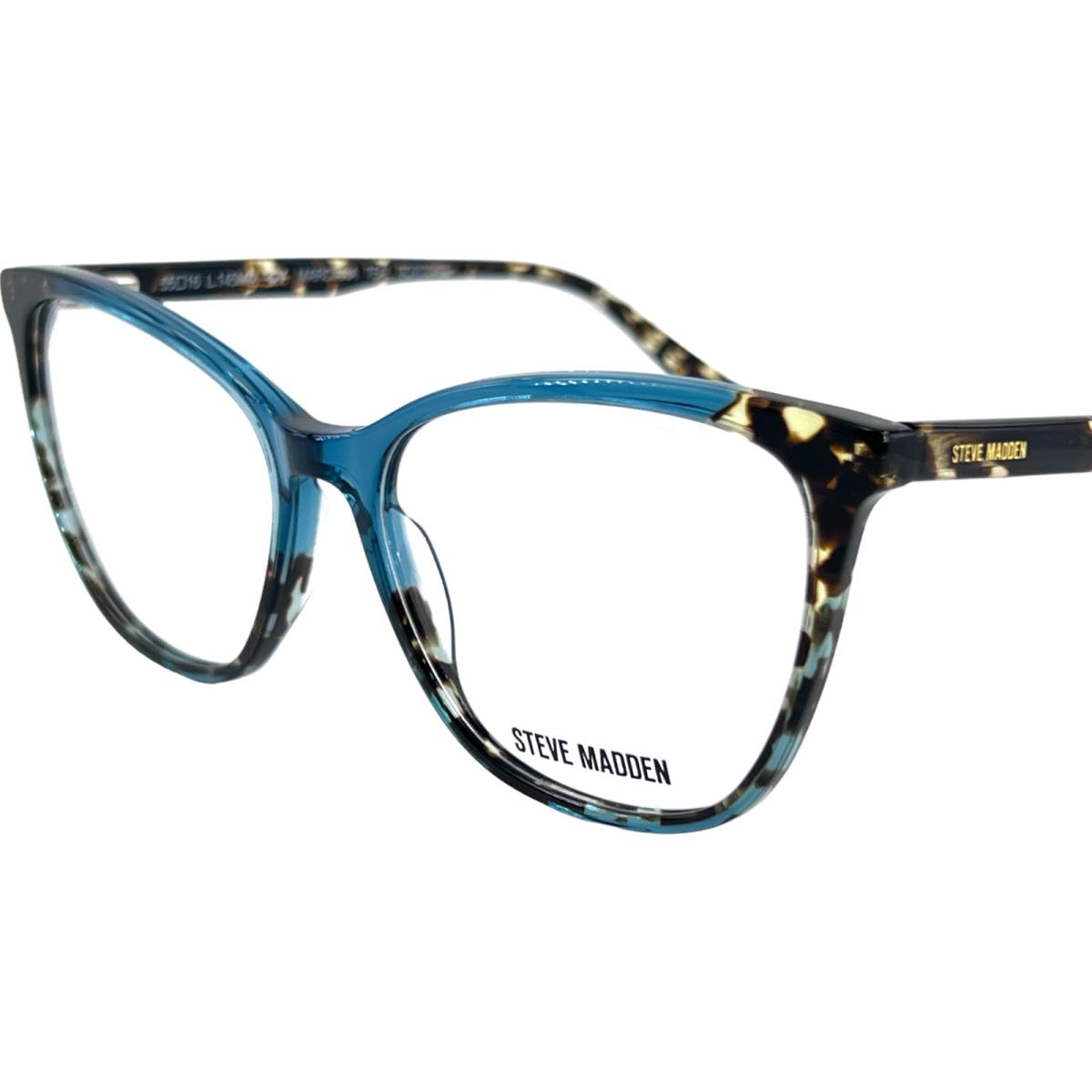 Steve Madden Marciana Women`s Plastic Eyeglass Frame Teal Tortoise 55-16 W/case