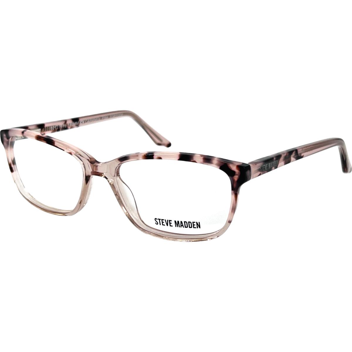Steve Madden Carmmen Women`s Plastic Eyeglass Frame Pink Tortoise 52-16 W/case