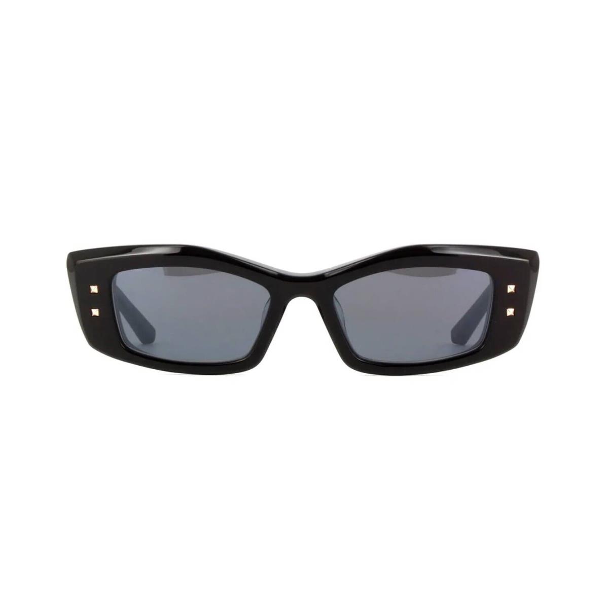 Valentino V- Quattro Black with Rose Gold Studs/dark Gey Blk-gld Sunglasses