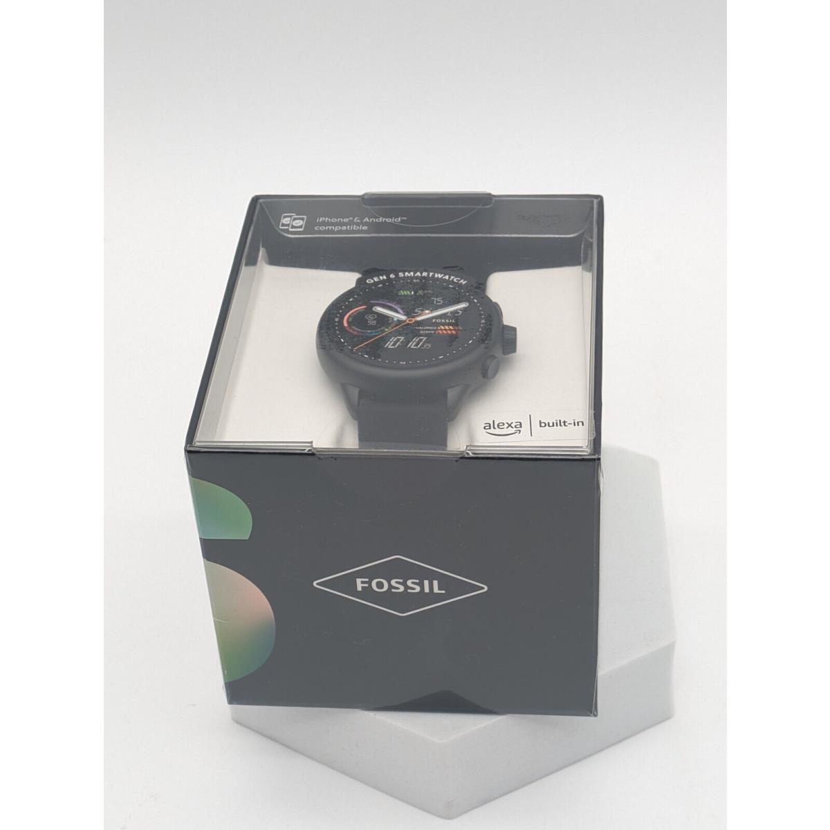 Fossil Gen 6 Wellness Edition Smartwatch Black Silicone Apple Android Compat