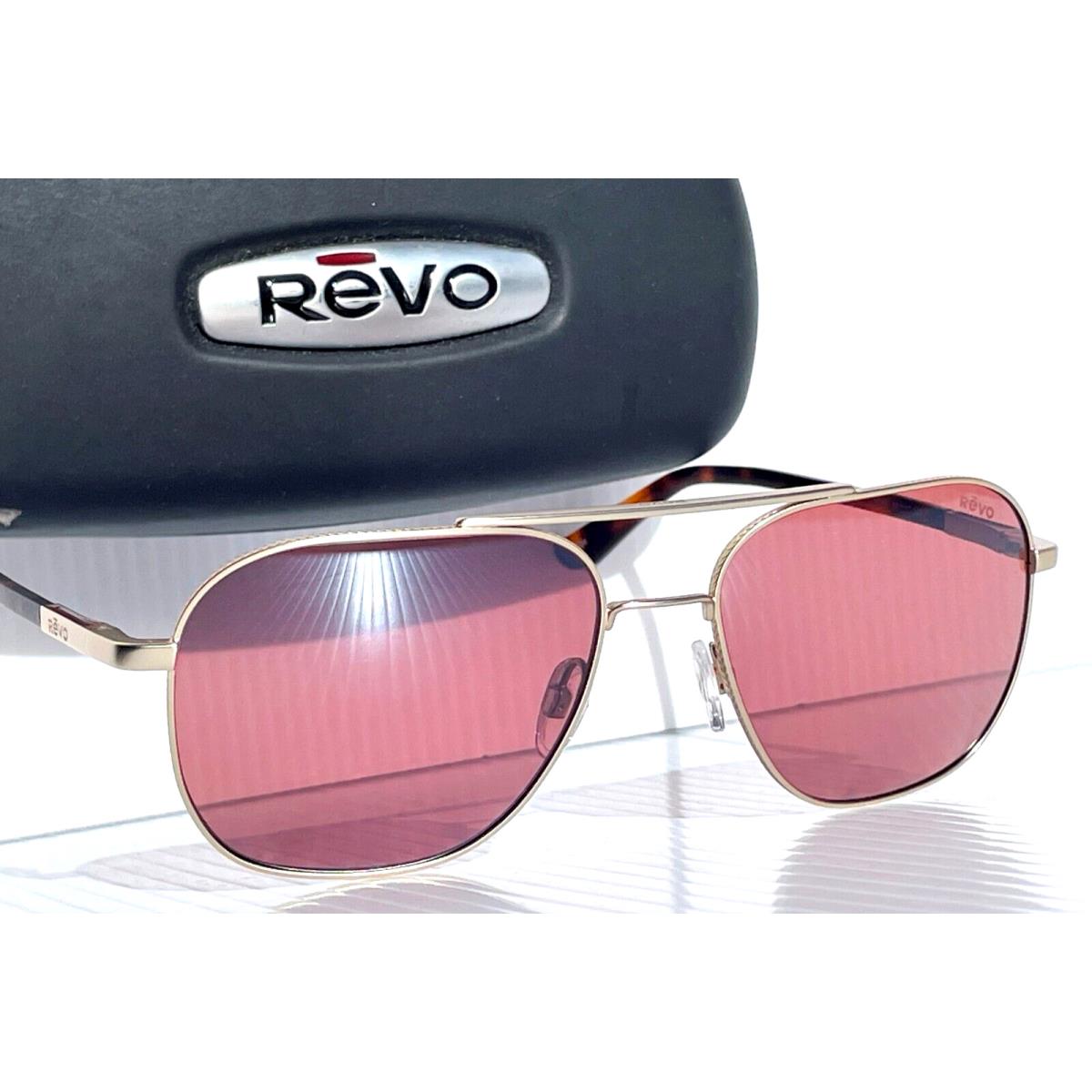 Revo Logan Satin Gold Polarized Drive Red Lens Sunglass 1226 04 GO