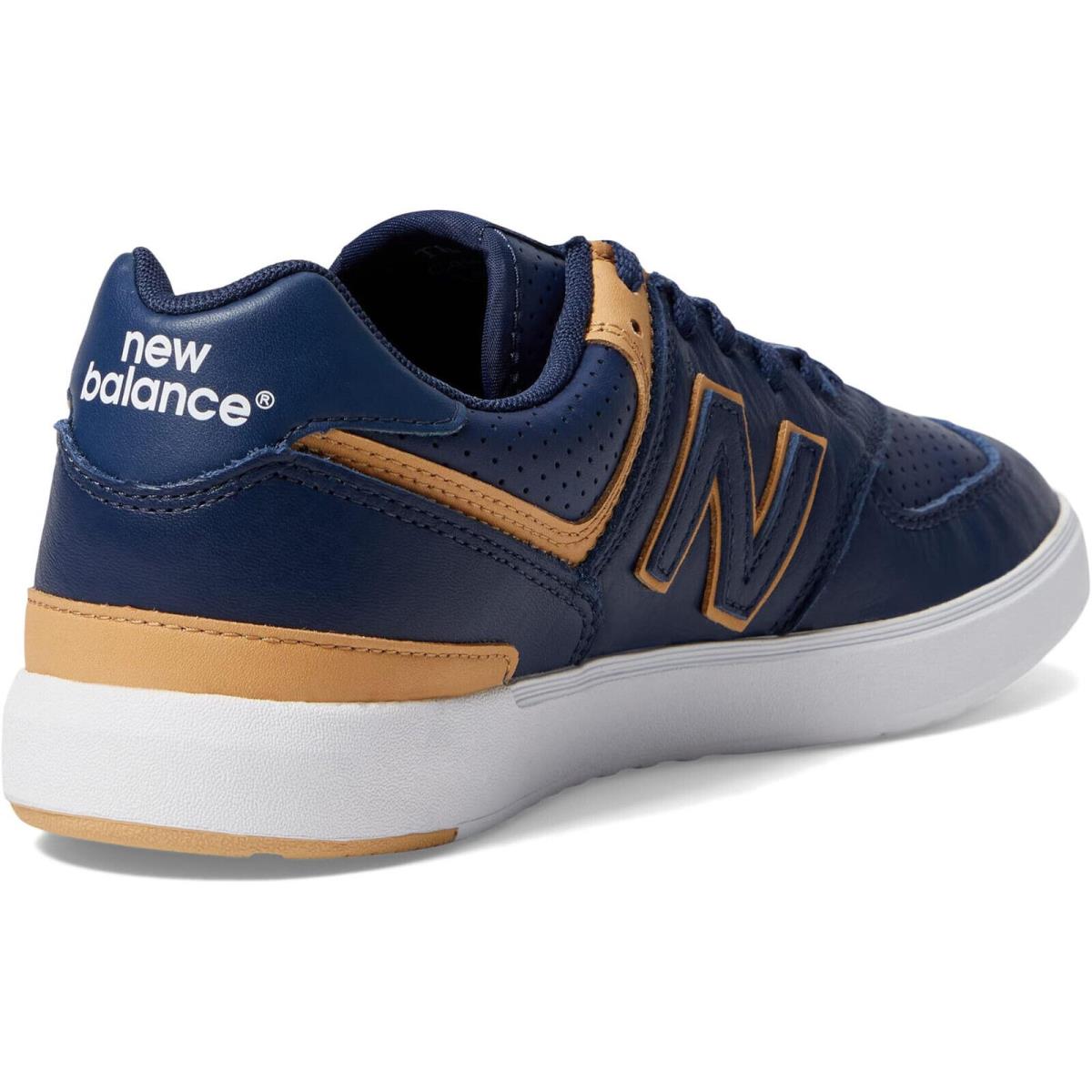 New Balance Numeric 574 Court Blue Brown Size 9 Skate Skateboarding Shoes