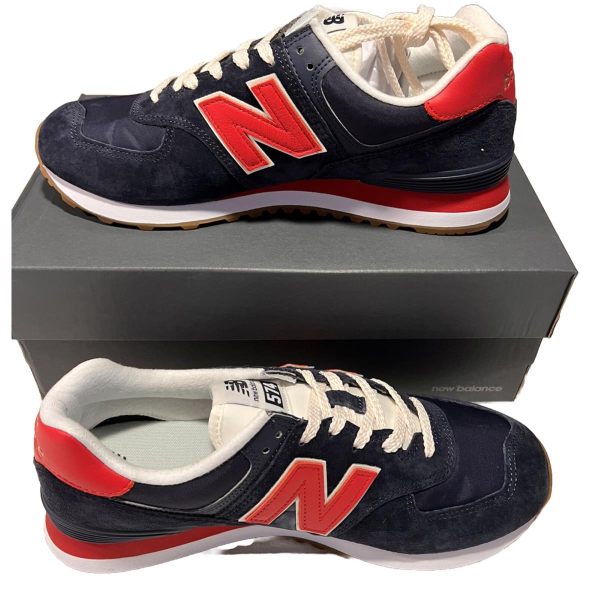 New Balance 574 Men`s Shoes Blue-red-white US574RW2 - 10