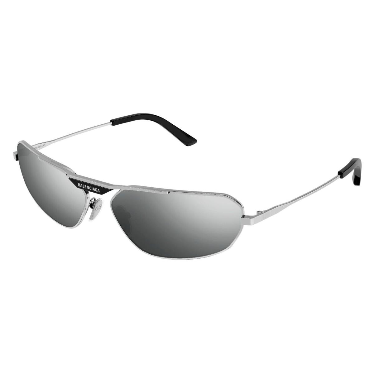 Balenciaga BB0245S Silver/grey Silver Mirrored 002 Sunglasses