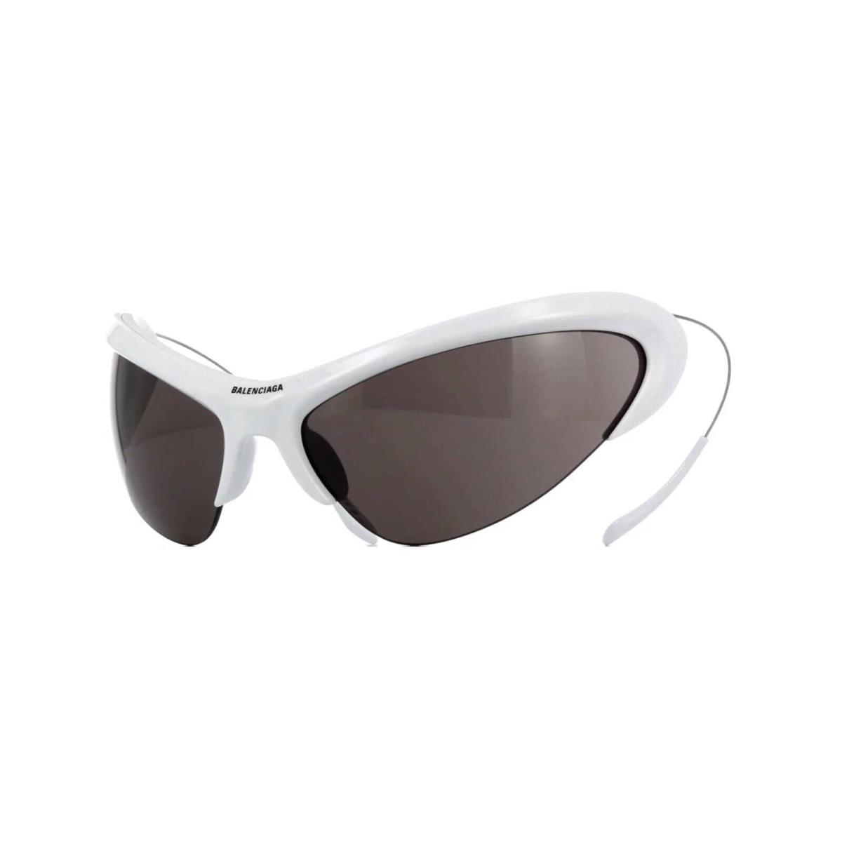 Balenciaga BB0232S White with Silver Wire Extending Sides/grey 003 Sunglasses