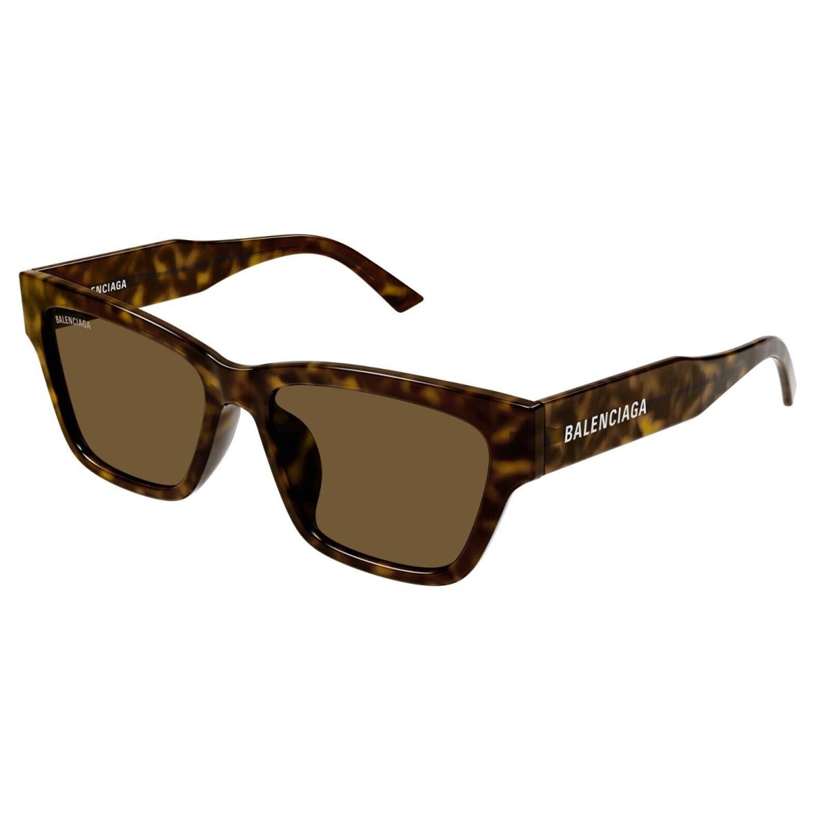 Balenciaga BB0307SA Havana/brown 002 Sunglasses