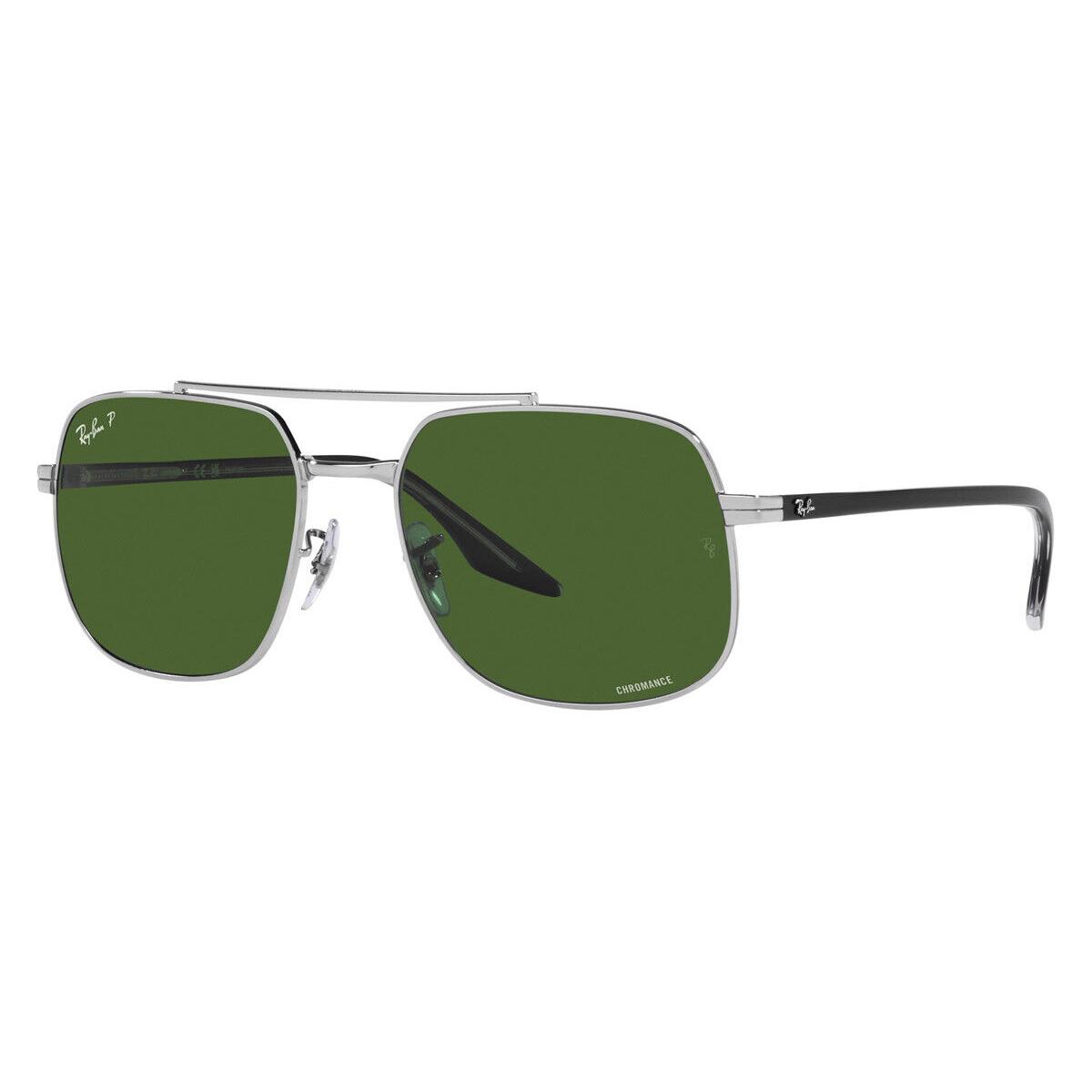 Ray-ban RB3699 Sunglasses Silver Dark Green Polarized 56mm