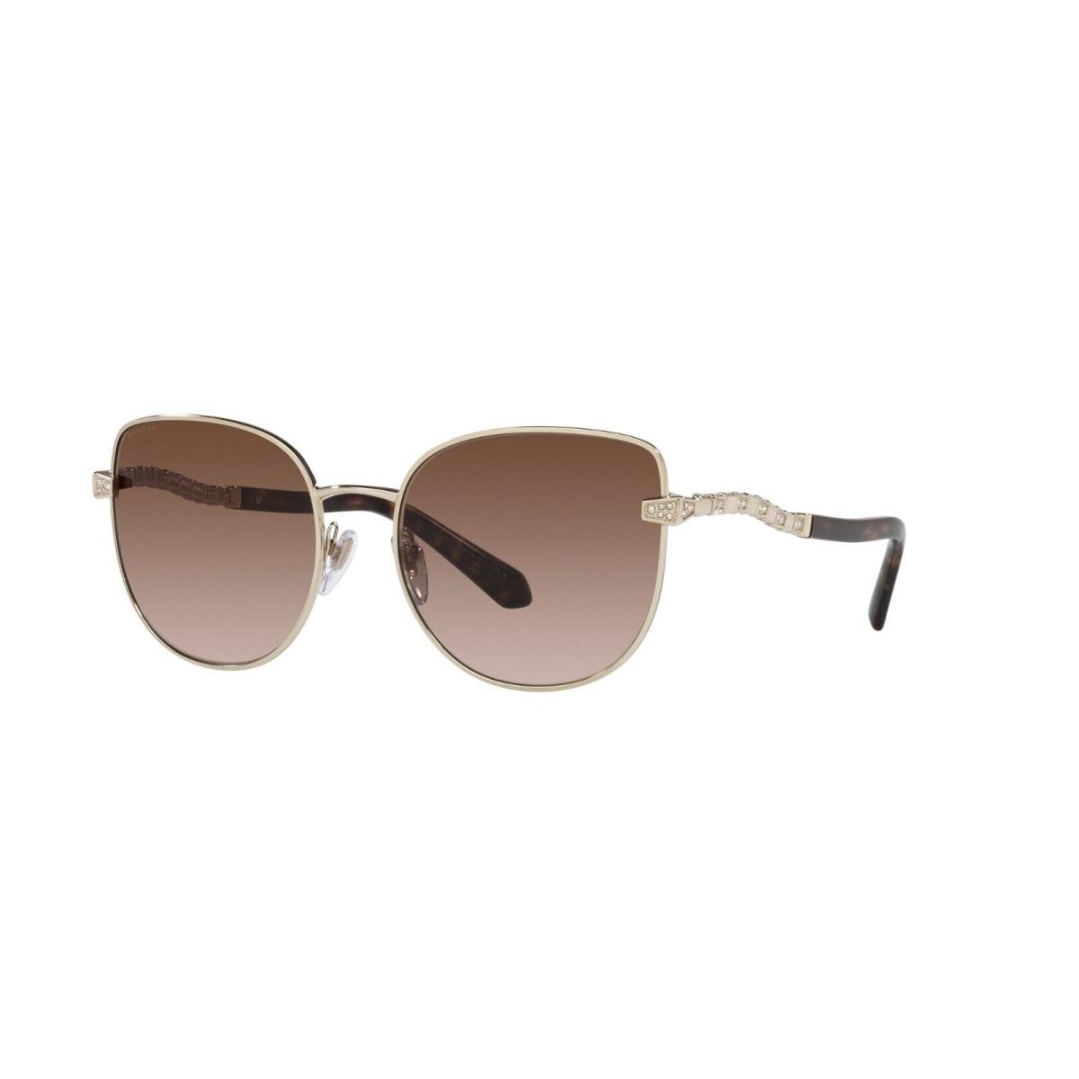 Bvlgari BV 6184B Pale Gold/brown Shaded 278/13 Sunglasses