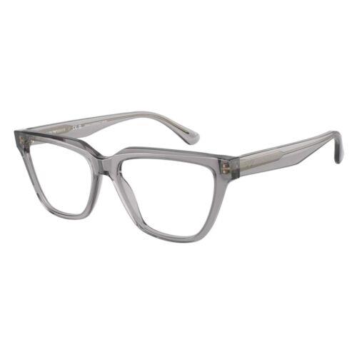 Emporio Armani Women`s Eyeglasses Shiny Transparent Grey Square Frame 3208F 5029