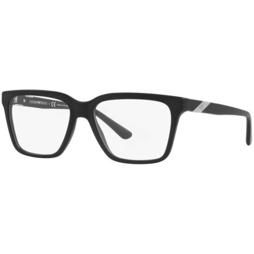 Emporio Armani Men`s Eyeglasses Matte Black Plastic Square Frame 3194 5898