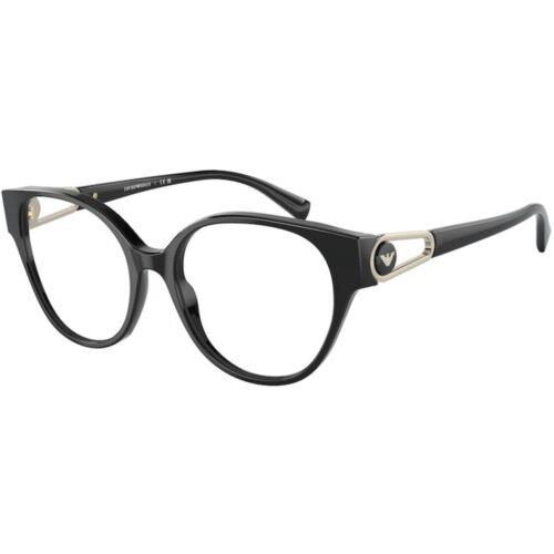 Emporio Armani Women`s Eyeglasses Black Plastic Cat Eye Full Rim 3211F 5017